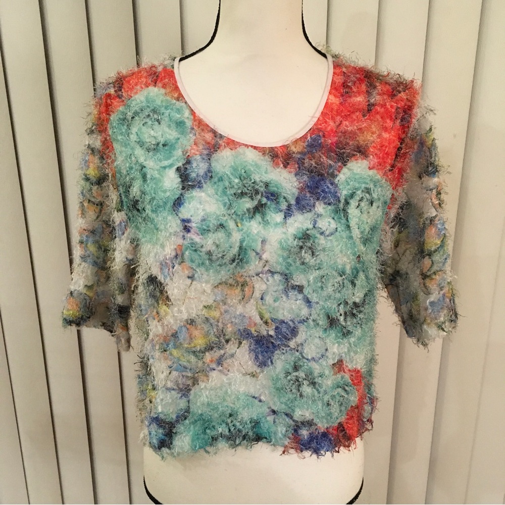 Clover canyon colorful, short sleeve, soft to the touch top